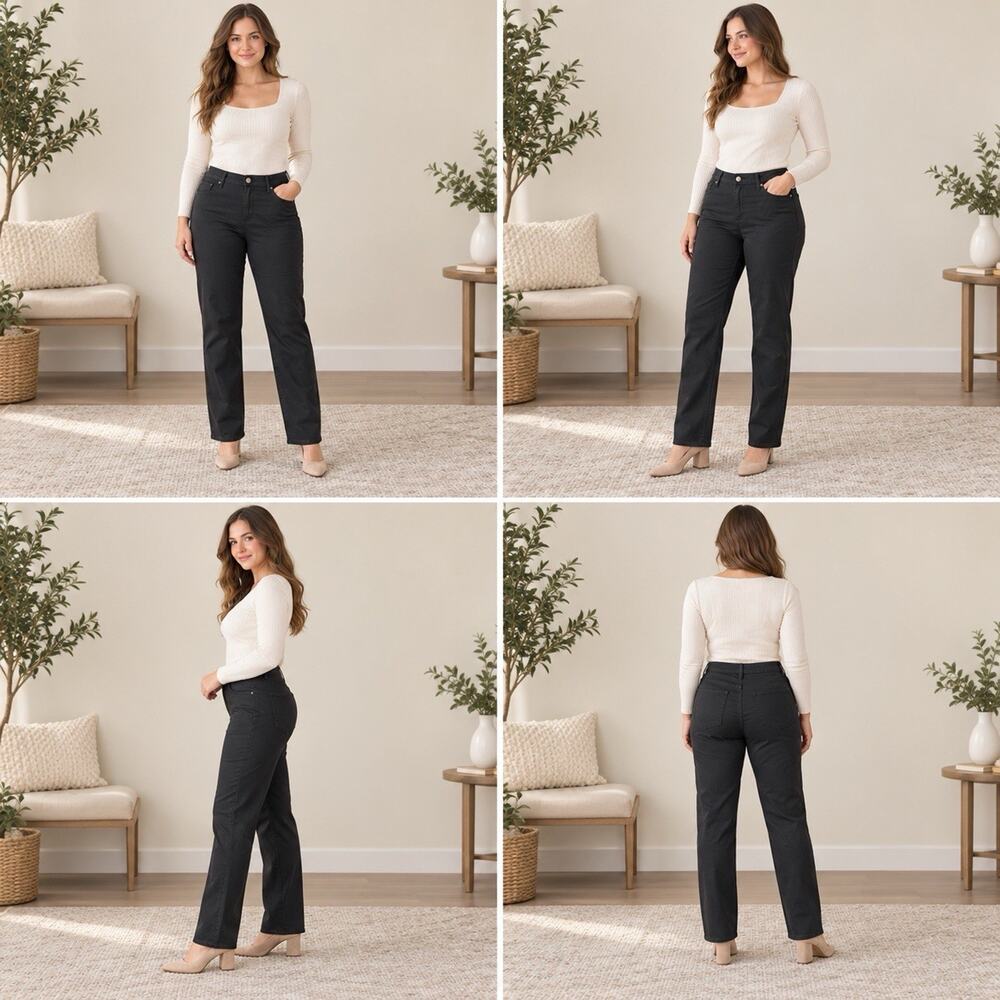 LC Lauren Conrad Pants Women’s 12 Black Straight Leg Career Stretch Trousers